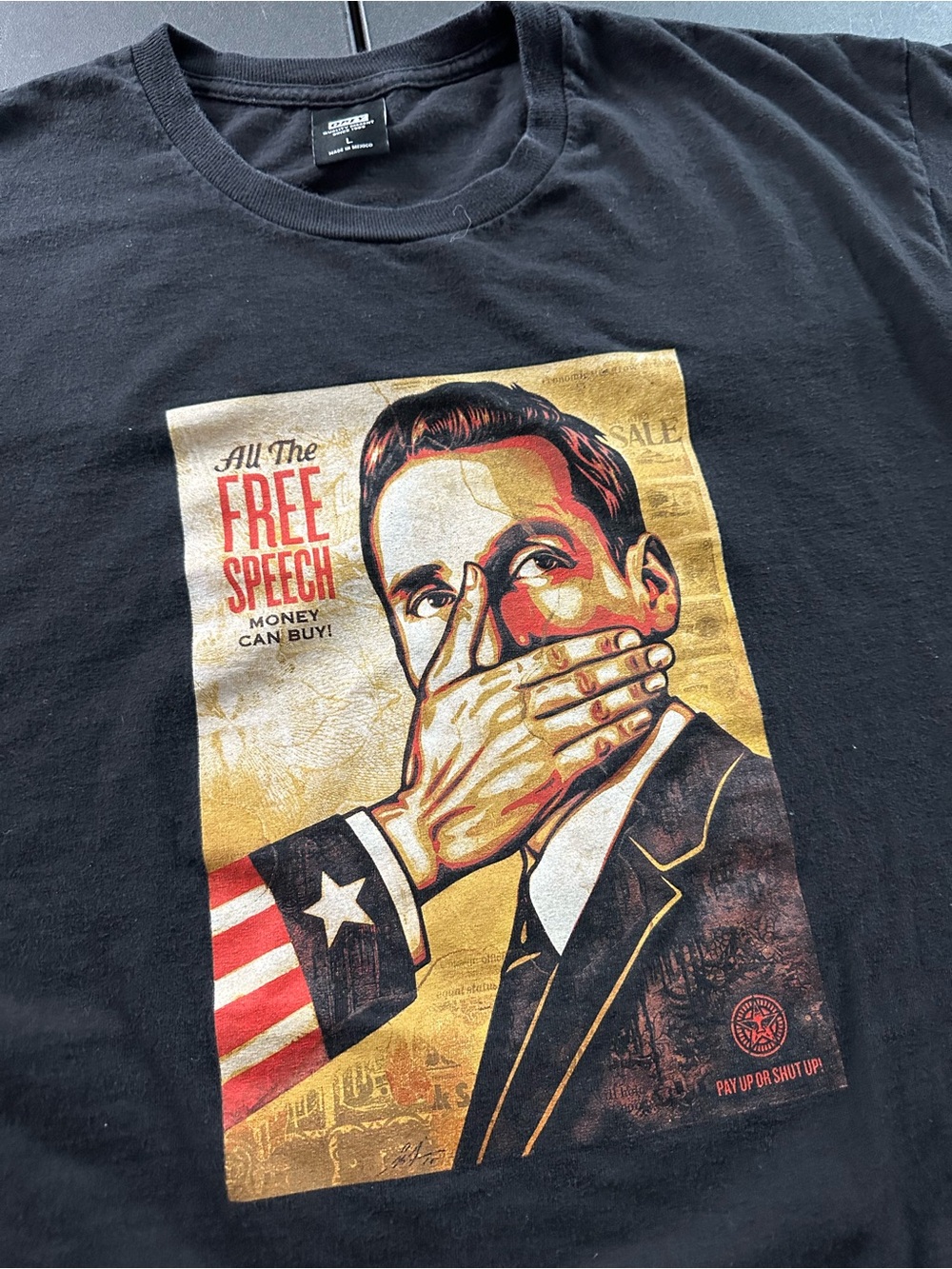Obey All the Free Speech Money Can Buy Graphic Tshirt